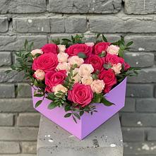 Цветочная композиция из Розы в коробке в Дядьковской