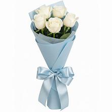 Букет 5 Белых роз Проуд в Дядьковской