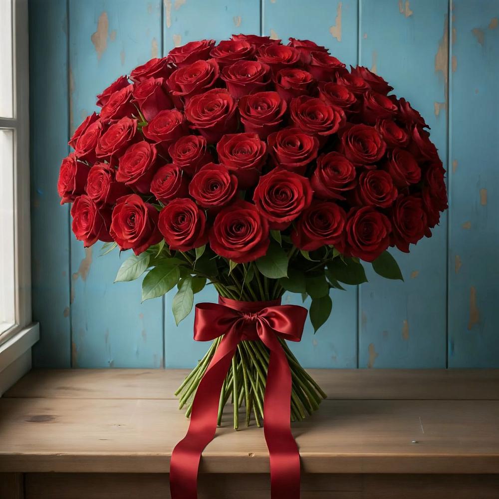 Букет Красные розы Блэк Меджик в Дядьковской