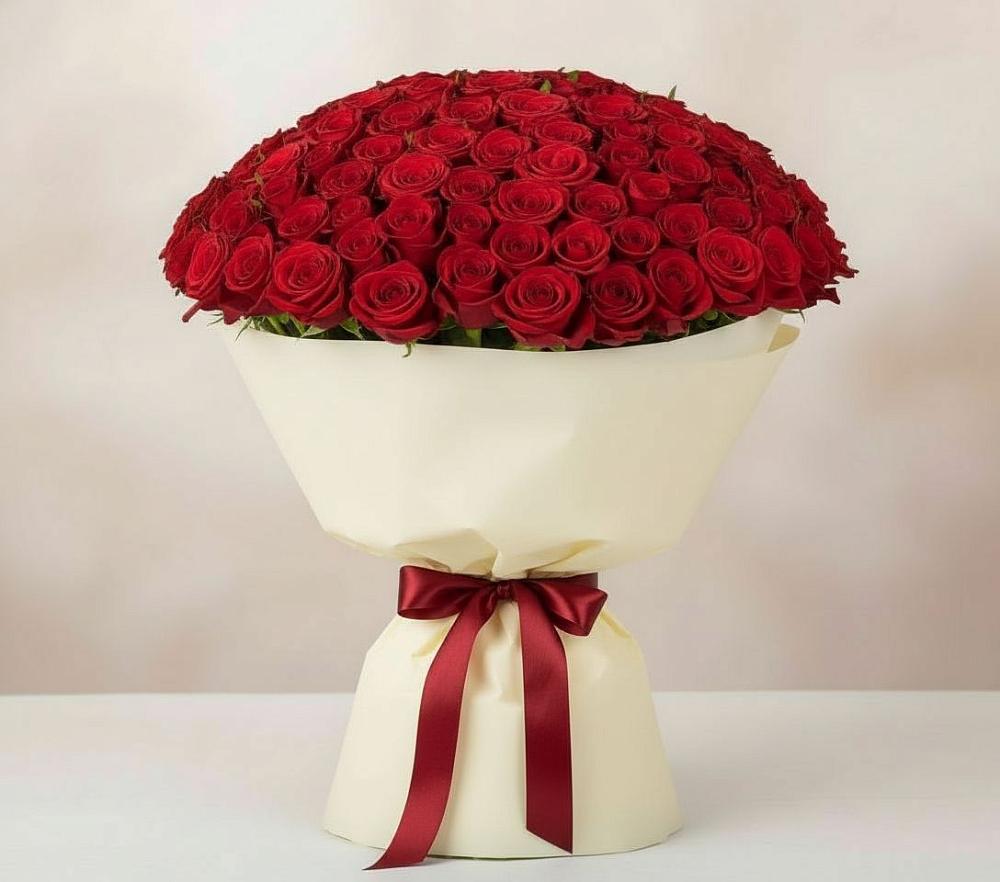 Букет 101 Красная роза Милано в Дядьковской