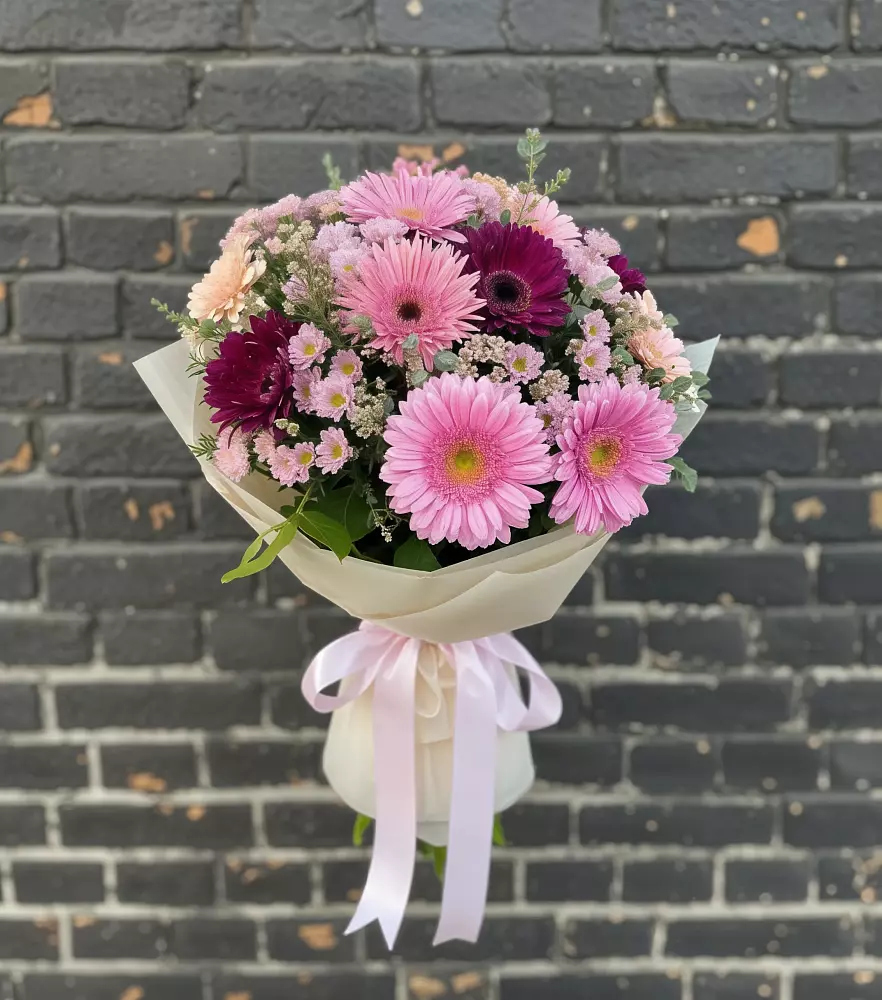 Букет цветов из: Герберы и Хризантемы в Дядьковской