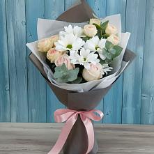 Букет цветов из:  Хризантемы и Розы в Дядьковской