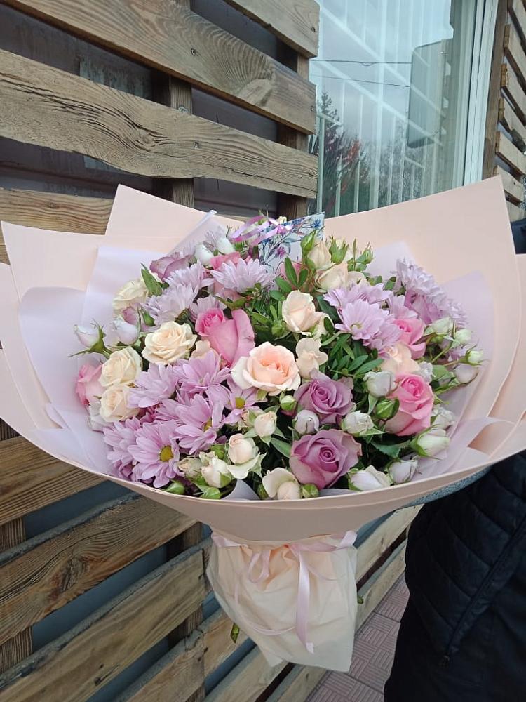 Букет цветов из: Розы и Хризантемы в Дядьковской