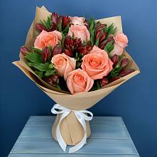 Букет цветов из:  Розы и Альстромерии в Дядьковской