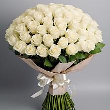 Букет 101 беля роза Белоснежка в Дядьковской