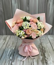 Букет цветов из:  Гвоздики, Розы и Хризантемы в Дядьковской