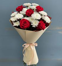 Букет цветов из:  Розы и Хризантемы в Дядьковской