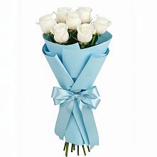 Букет 7 белых роз Проуд в Дядьковской