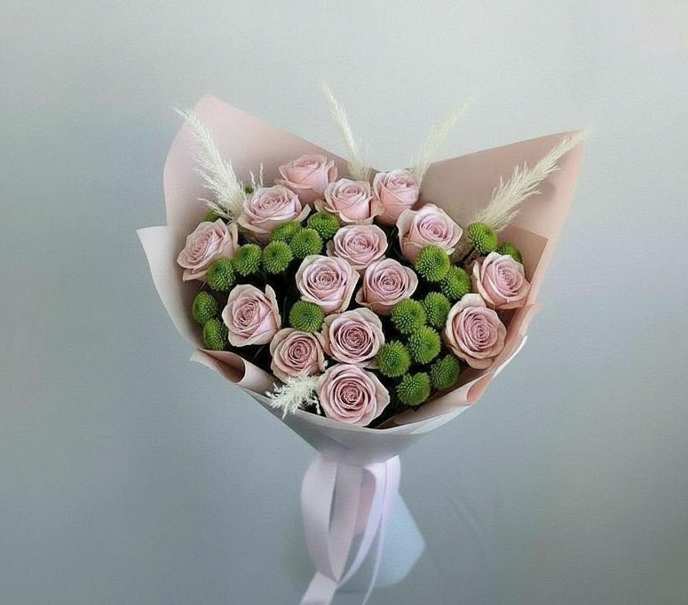 Букет цветов из: Розы и Хризантемы в Дядьковской