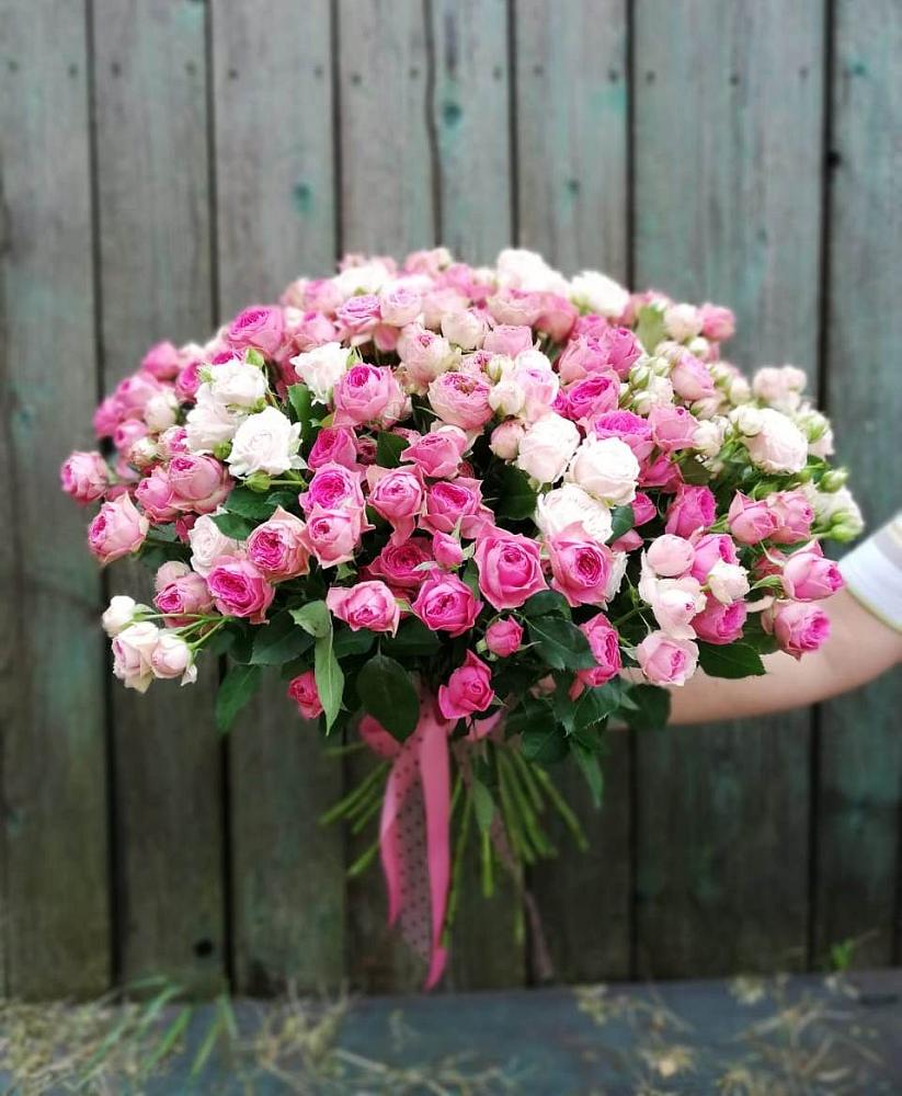 Букет Розовые кустовые розы Натали и Лав Лидия в Дядьковской