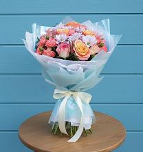 Букет цветов из:  Хризантемы и Розы в Дядьковской