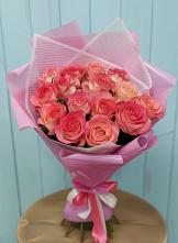 Букет 15 Розовых роз Равель в Дядьковской
